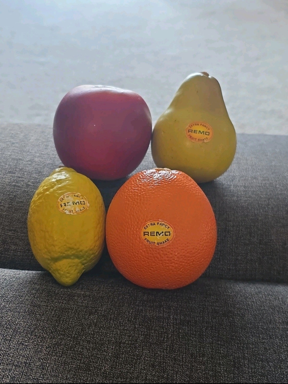Remo 4pc Extra Fancy Fruit Shakers Apple Lemon Orange Pear  Percussion Therapy